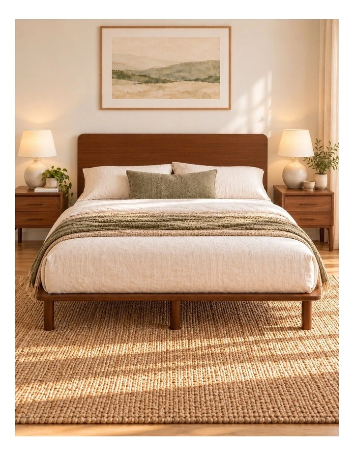 Arden Bamboo Wood Bed Frame in Walnut image 2