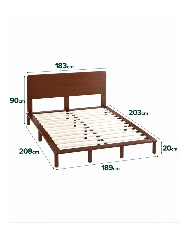 Arden Bamboo Wood Bed Frame in Walnut image 7