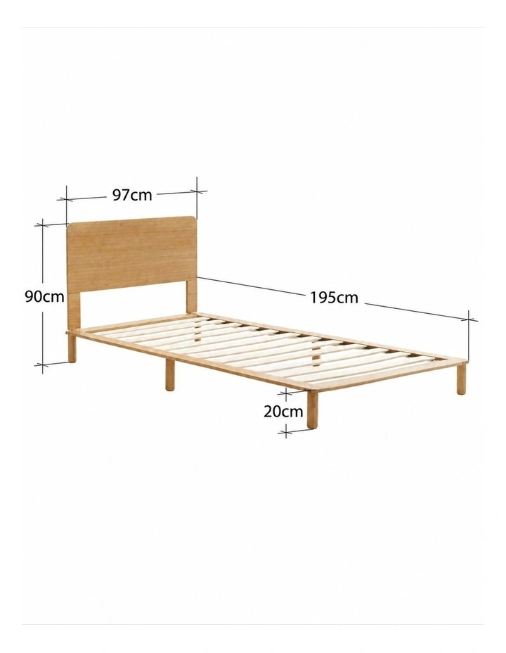 Arden Japandi Bamboo Wood Bed Frame in Natural image 5
