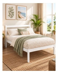 Robin Wood Bed Frame in White