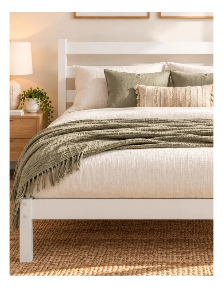 Robin Wood Bed Frame in White image 3