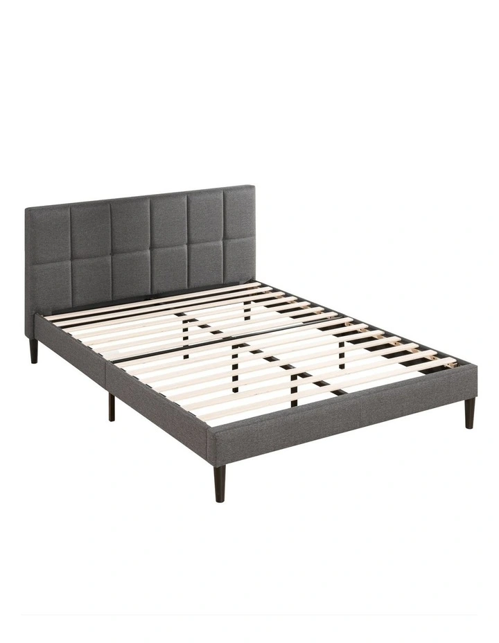 Lottie Fabric Upholstered Bed Frame in Grey image 4