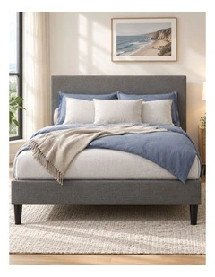 Liam Fabric Bed Frame in Light Grey