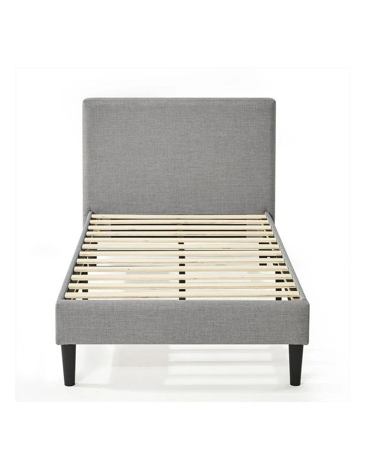 Liam Fabric Bed Frame in Light Grey image 3