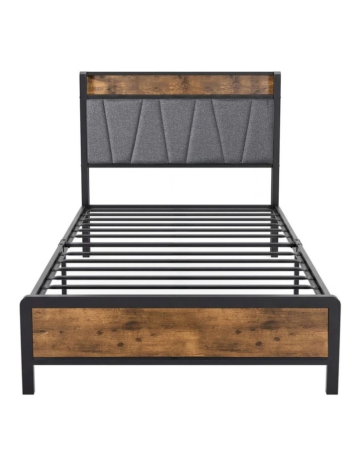 Levede Single Bed Frame Steel Slats Storage Easy Assemble Bedroom Platform image 3