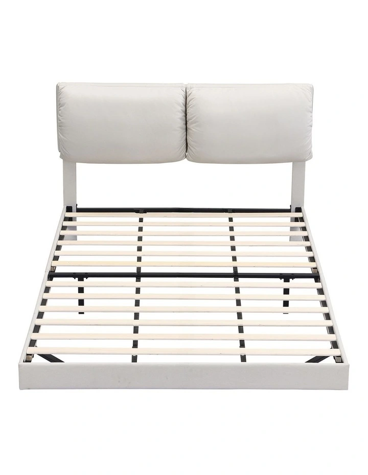 Levede Floating Bed Frame LED Light Soft Headboard Base Platform King image 3