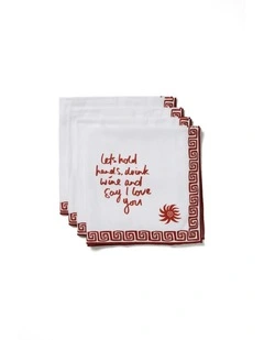Peppa Hart Lumi Napkins in White