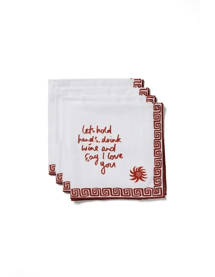 Peppa Hart Lumi Napkins in White image 1
