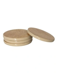 Corinne Coaster 4 Pack in Light Taupe