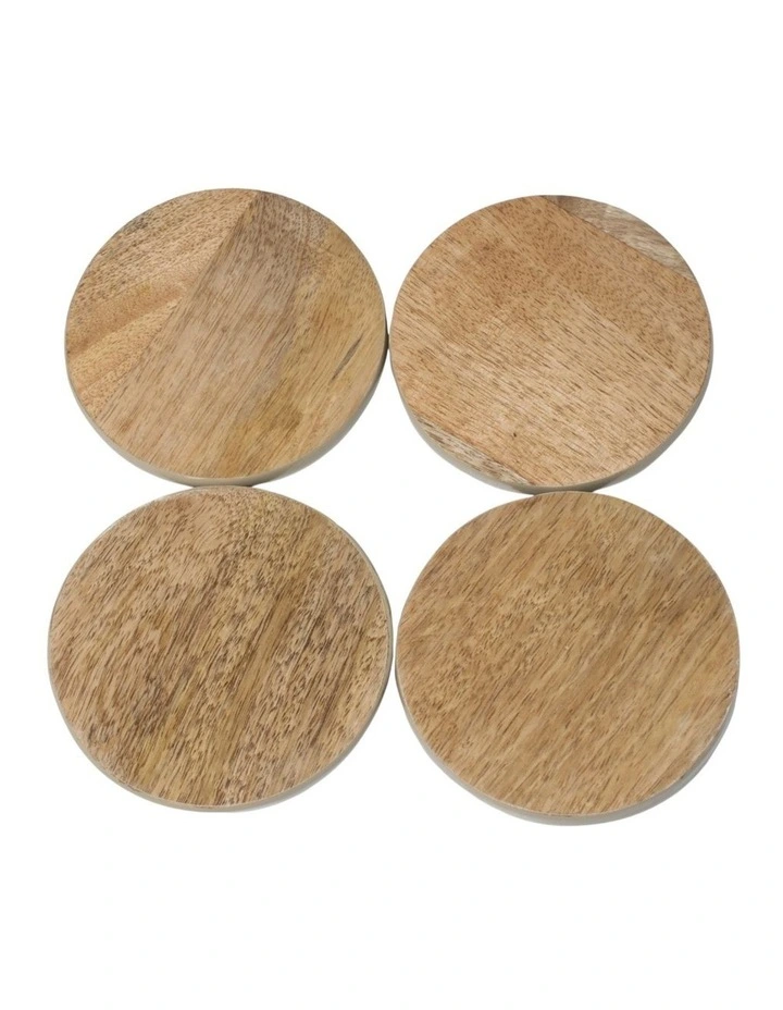 Corinne Coaster 4 Pack in Light Taupe image 2