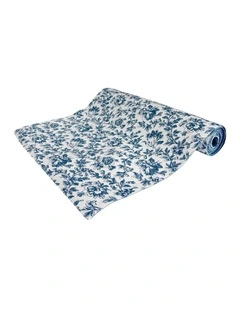 Floral Sonata Reversible Runner in Blue
