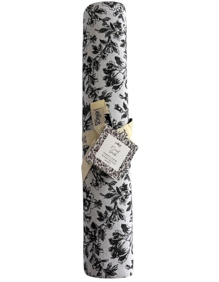 Floral Sonata Reversible Runner in Charcoal image 3