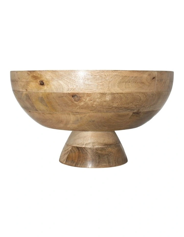 Corinne Pedestal Bowl in Light Taupe image 2