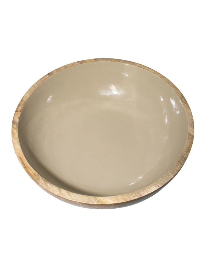Corinne Pedestal Bowl in Light Taupe image 3