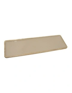Corinne Large Rectangular Tray in Light Taupe
