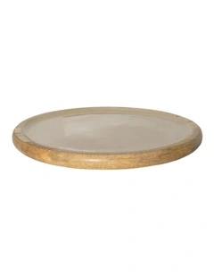 Corinne Circular Tray in Light Taupe