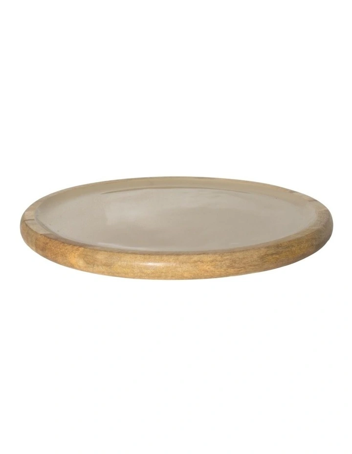 Corinne Circular Tray in Light Taupe image 1
