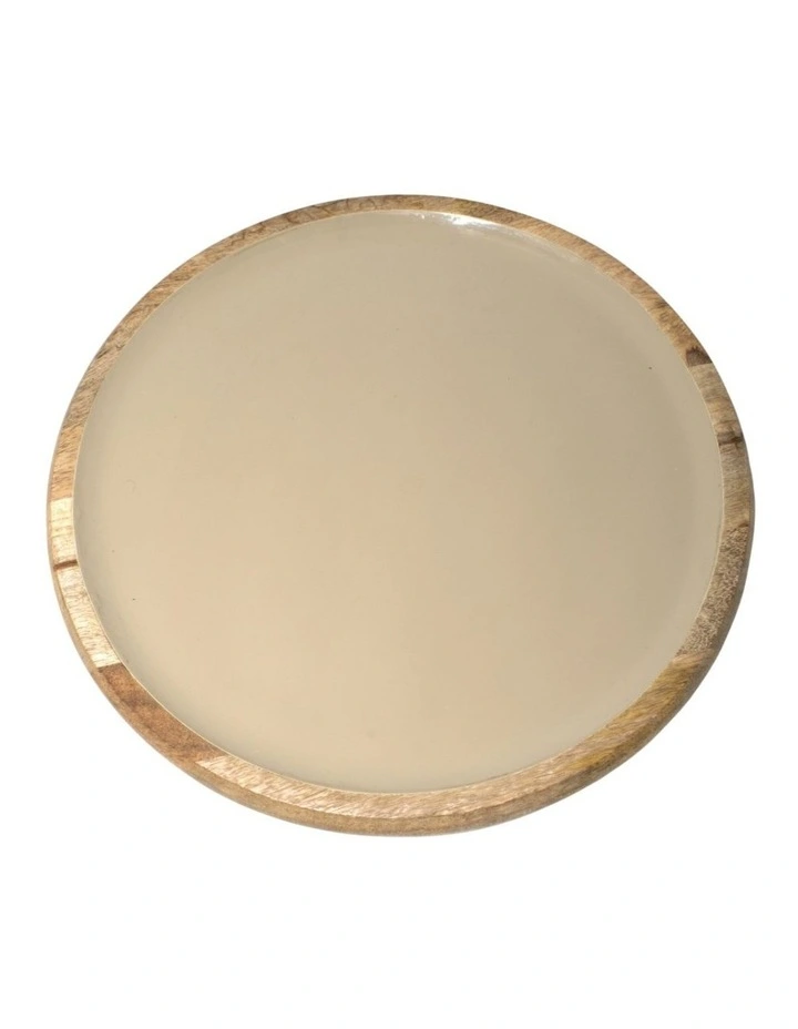 Corinne Circular Tray in Light Taupe image 2