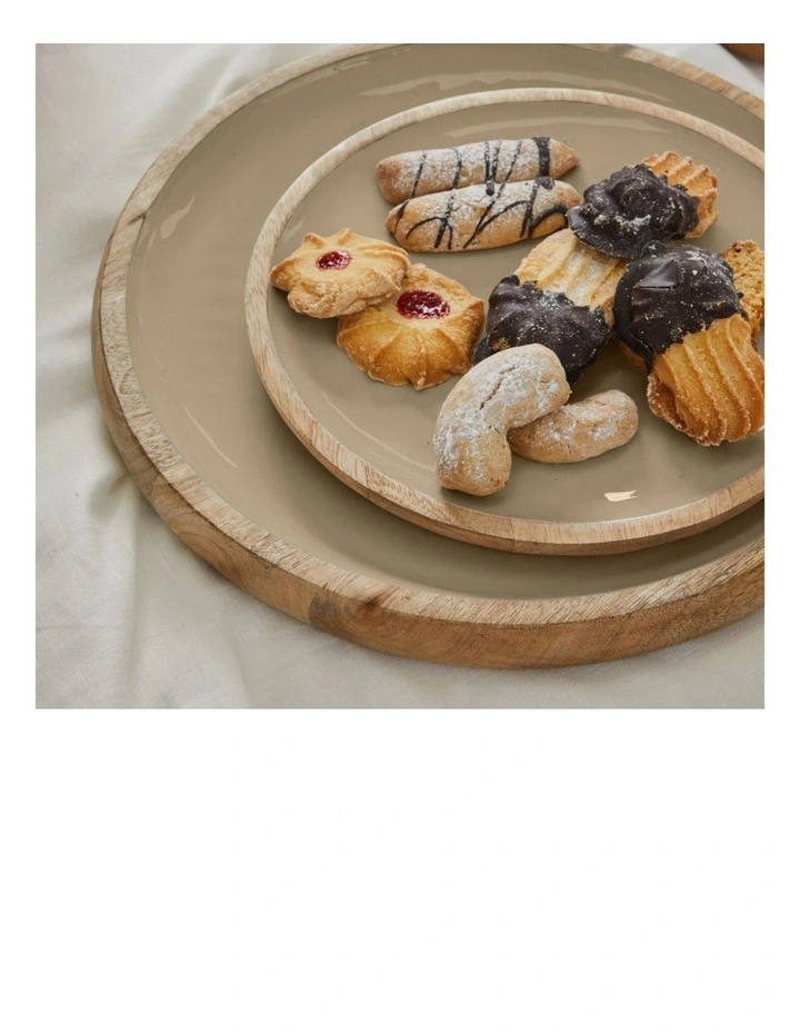 Corinne Circular Tray in Light Taupe image 3