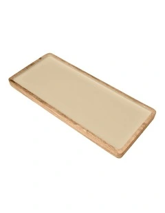 Corinne Small Rectangular Tray in Light Taupe