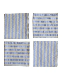 Butter Blue Seersucker Napkin Set