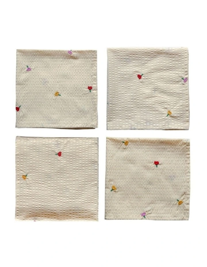 Forget Me Not Embroidered Napkin Set image 1