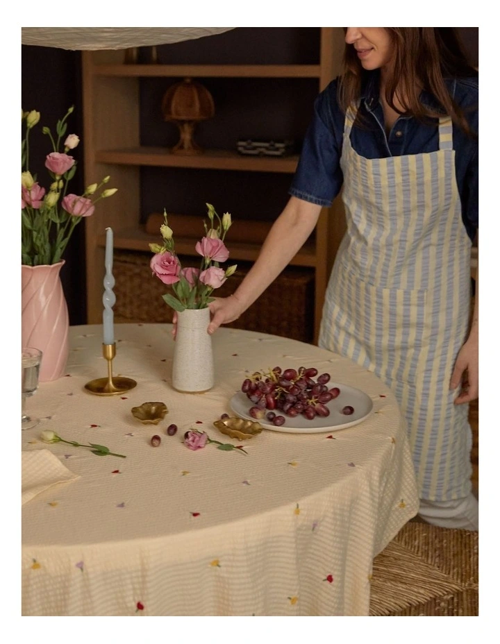 Forget Me Not Embroidered Square Tablecloth image 3