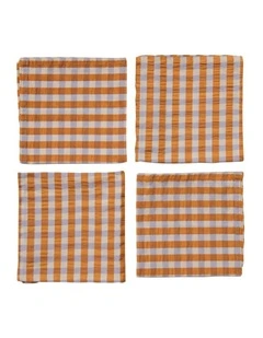 Mango Seersucker Napkin Set
