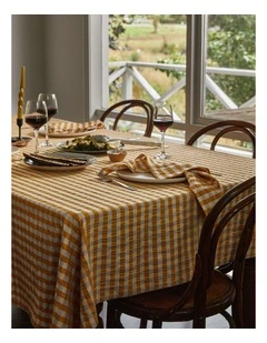 Mango Seersucker Tablecloth