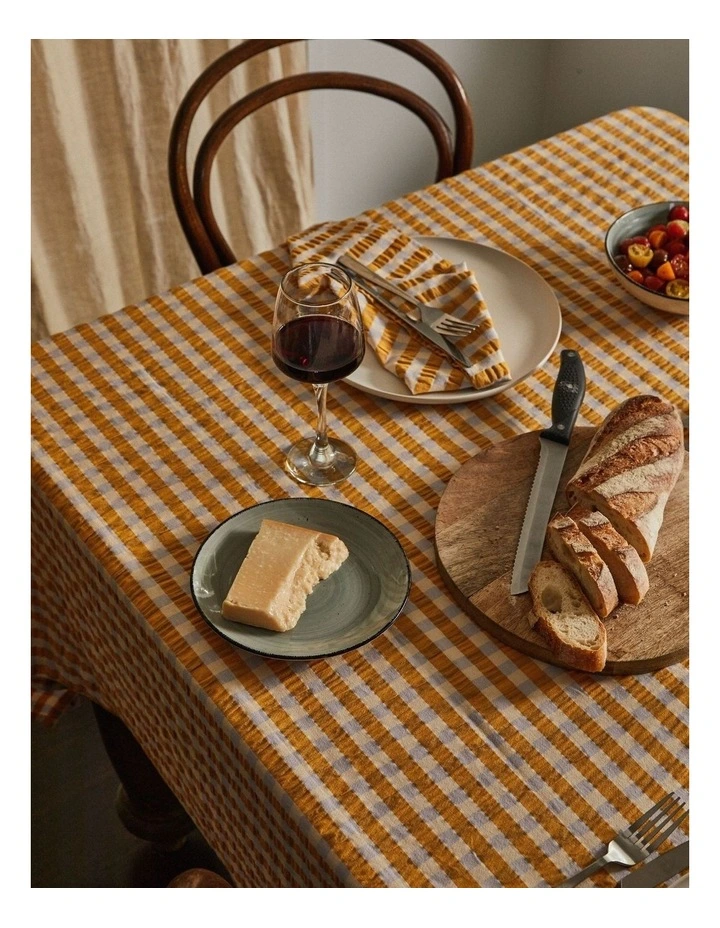 Mango Seersucker Tablecloth image 3