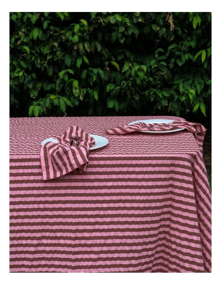 Sundae Seersucker Square Tablecloth image 1