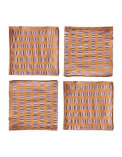Kumquat Bloom Seersucker Napkin Set