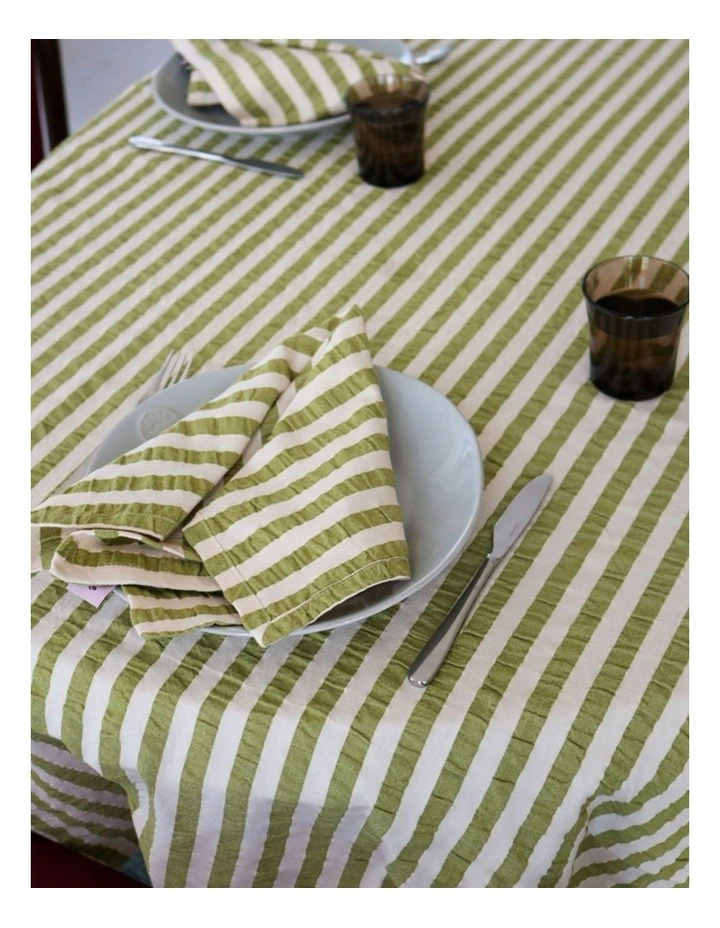 Pistachio Seersucker Tablecloth image 3