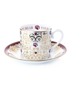 Charlie Bear - Cup & Saucer Set Always Room For One More