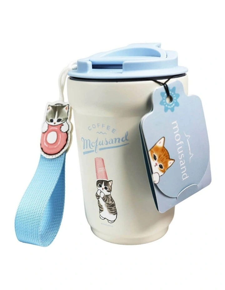 Mofusand - Steel Travel Flask 450ml - Drinkware - 3 years  image 2