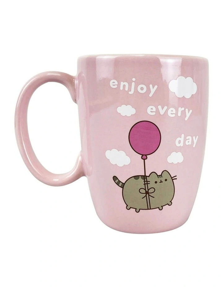 Pusheen - Mug 'Enjoy Every Day', Stoneware, Aqua, 11cm (Height) image 1