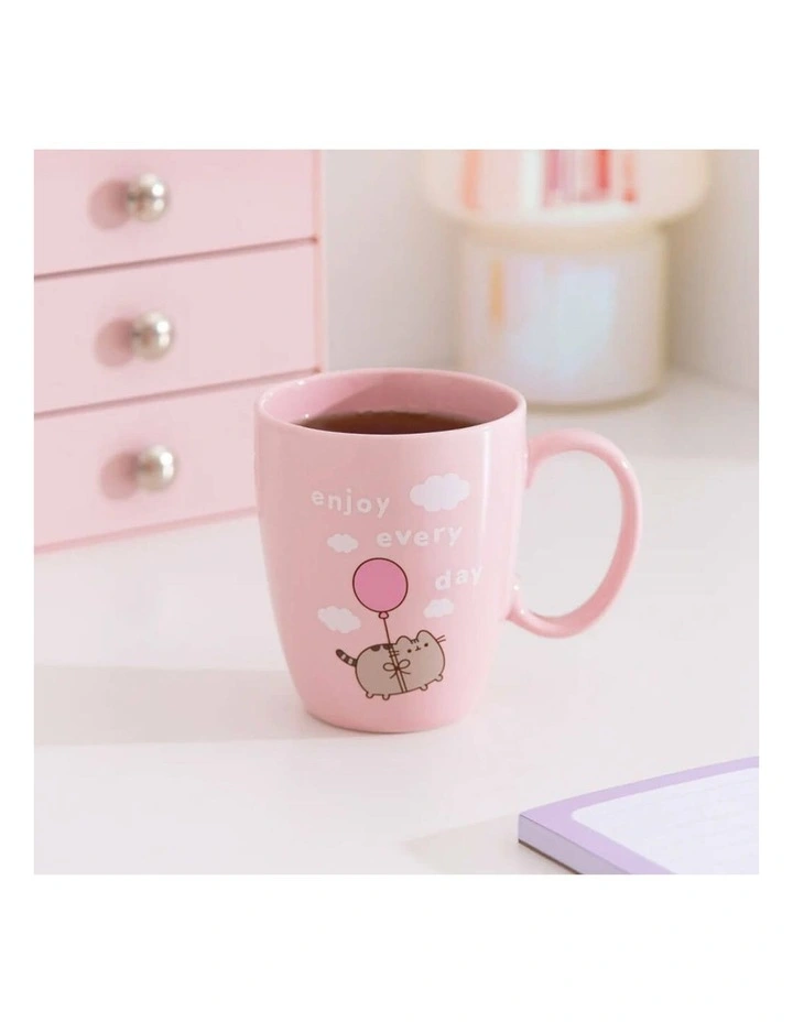 Pusheen - Mug 'Enjoy Every Day', Stoneware, Aqua, 11cm (Height) image 2
