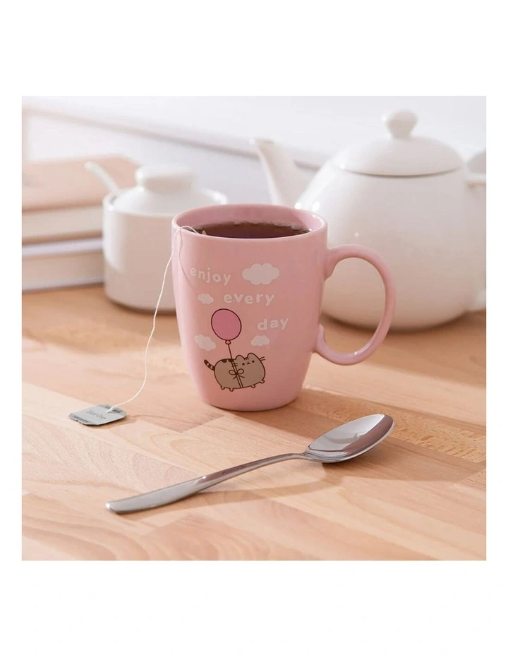 Pusheen - Mug 'Enjoy Every Day', Stoneware, Aqua, 11cm (Height) image 3