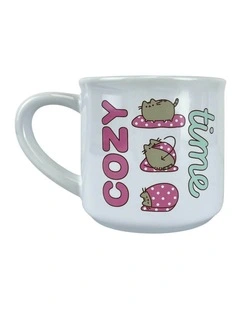 Pusheen - Extra Large Mug 'Cozy Time', Stoneware, Aqua, 10cm (Height)