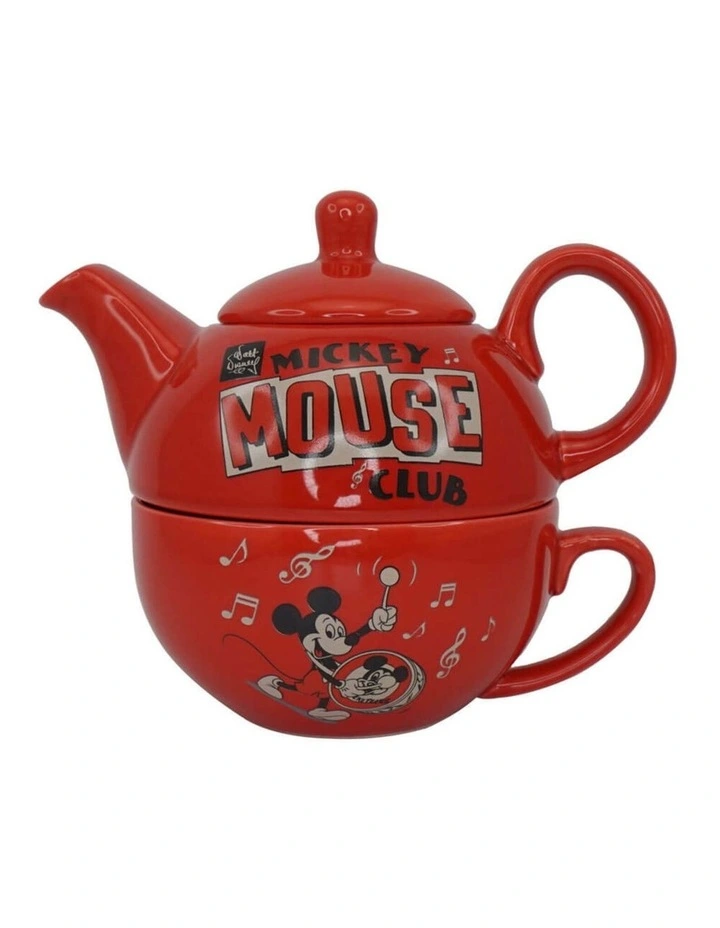 Disney Gifts - Mickey Mouse Club, Tea for One Set, Red Ceramic, 16cm (Length) image 1