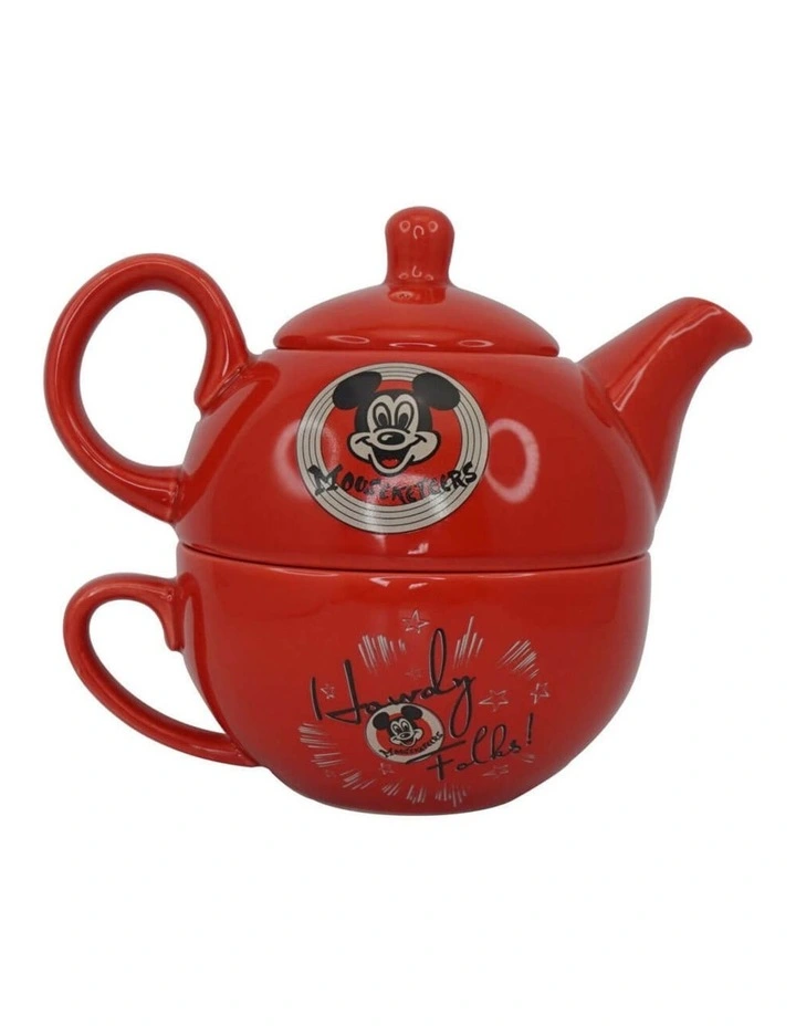 Disney Gifts - Mickey Mouse Club, Tea for One Set, Red Ceramic, 16cm (Length) image 2