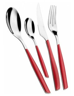 Bugatti Glamour Cutlery Set 24-Piece in Red