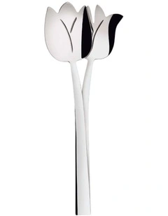 Bugatti Tulipano 2-piece Salad Set, Chrome