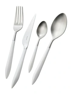Cutlery Set 16-Piece in White Brushed