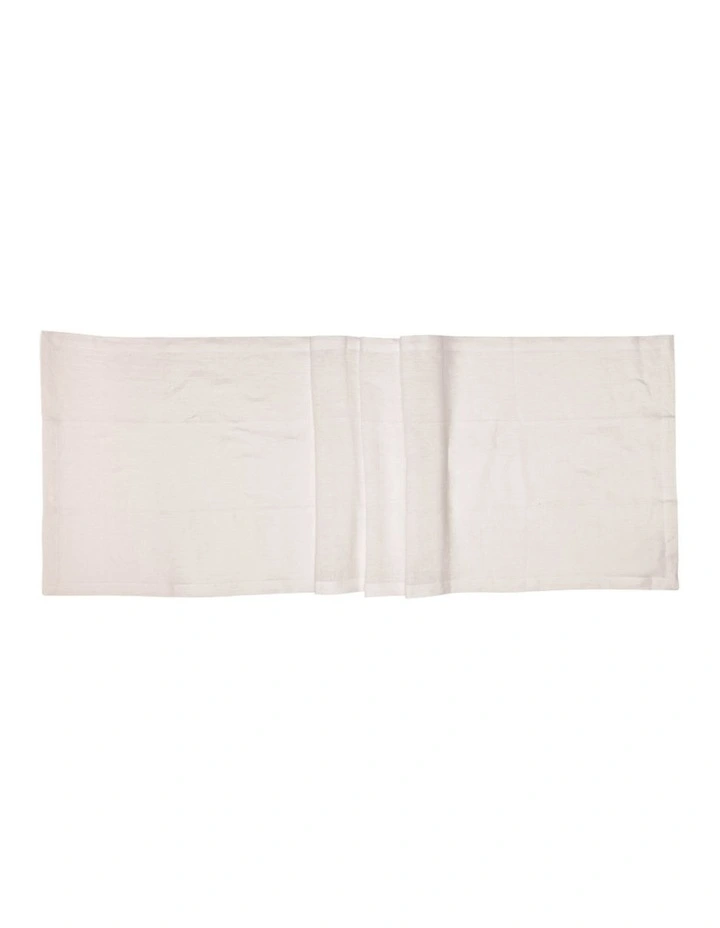 E Pure Linen Runner White image 1