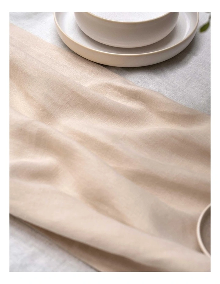 E Pure Linen Runner Nature image 3