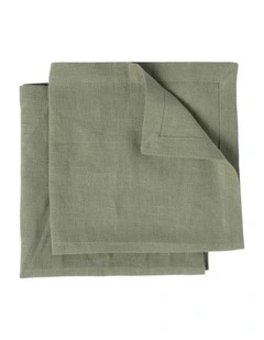 E Pure Linen Napkin Sage Green 2S