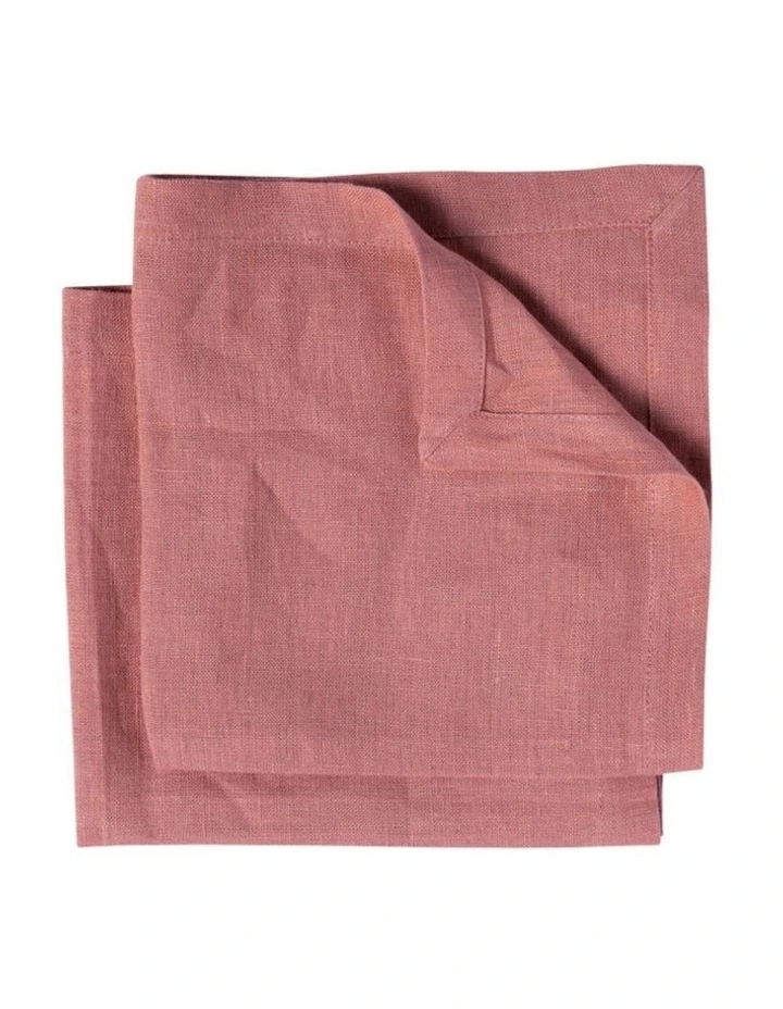 E Pure Linen Napkin Dusky pink 2S image 1