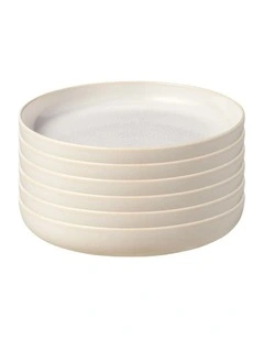 Crafted Cotton Deep Pasta Plate, 6pcs