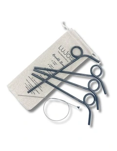 Curly Straws in Black